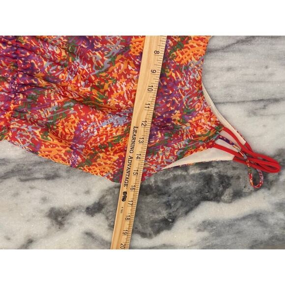 ShopMamie Colorful Strappy Sundress Small | Bold Abstract Print Summer Dress - Picture 7 of 11